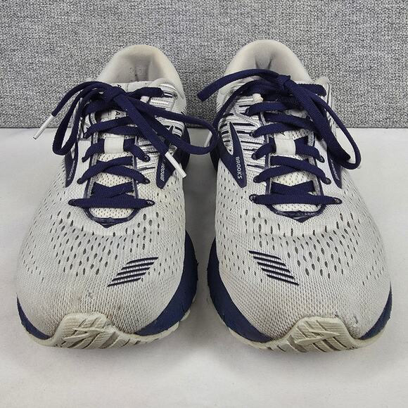 BROOKS GHOST 12 RUNNING SHOES – MEN’S 8 – GREY/NAVY – STYLE 110294‑1D‑110 main image 11